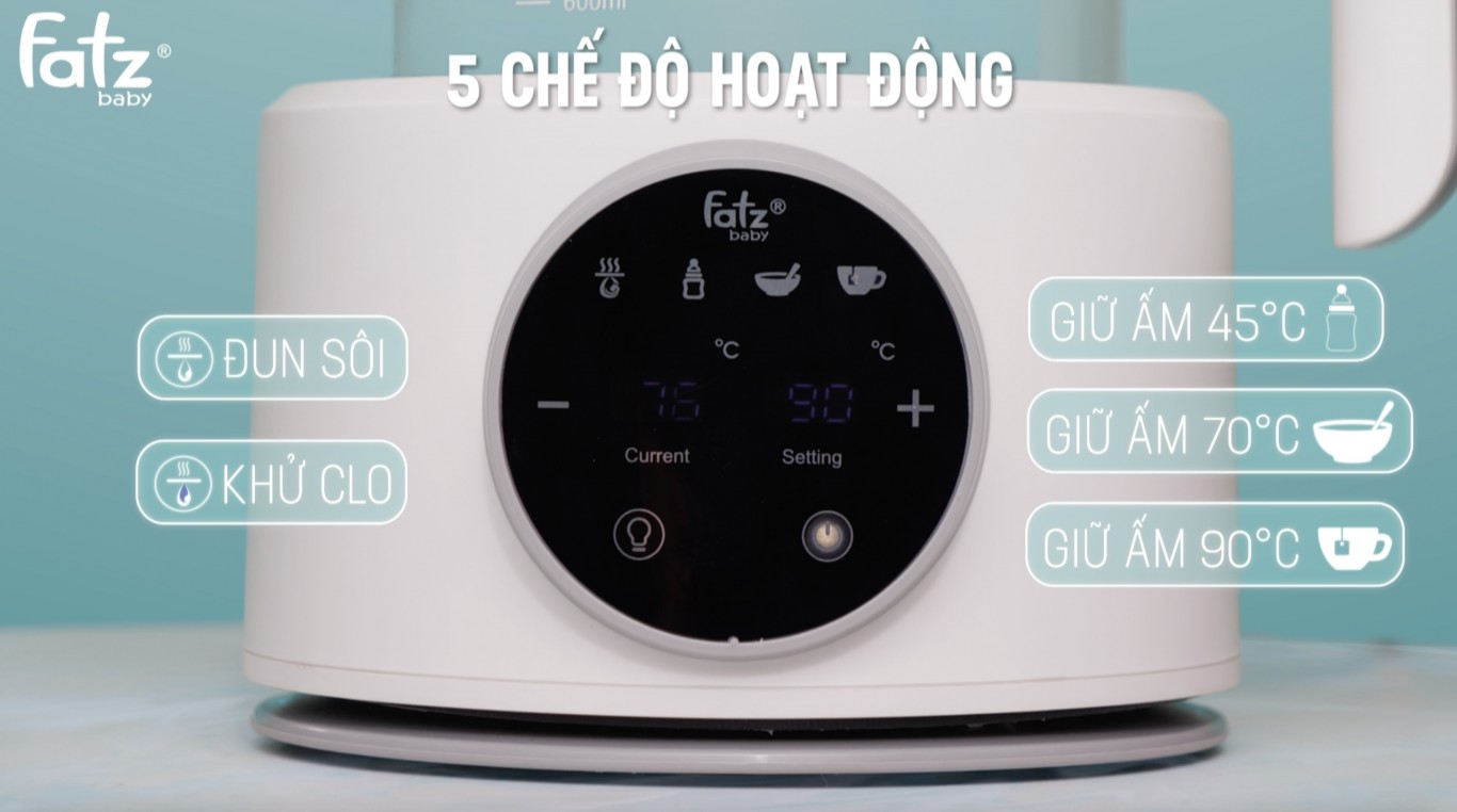 Máy đun và hâm nước pha sữa điện tử Fatzbaby - Quick 3 - FB3515CY