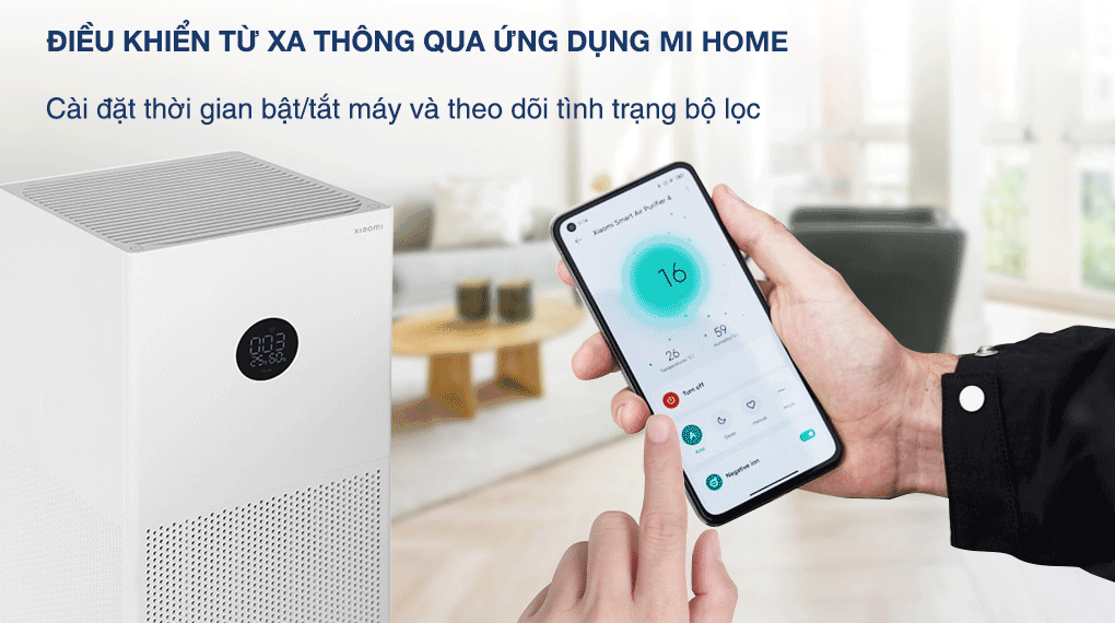 Mi Air Purifier 4 Lite điều khiển từ xa thông qua ứng dụng mi hone